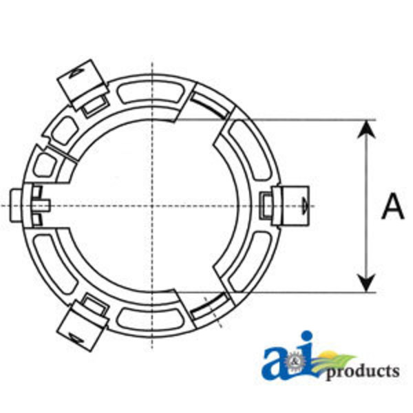 A & I Products Shield Bearing, Inner 2.5" x2.5" x1" A-BP255010006